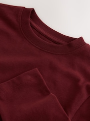 Berry Red Cosy Long Sleeve T-Shirt (3-16yrs) - Image 4 of 4