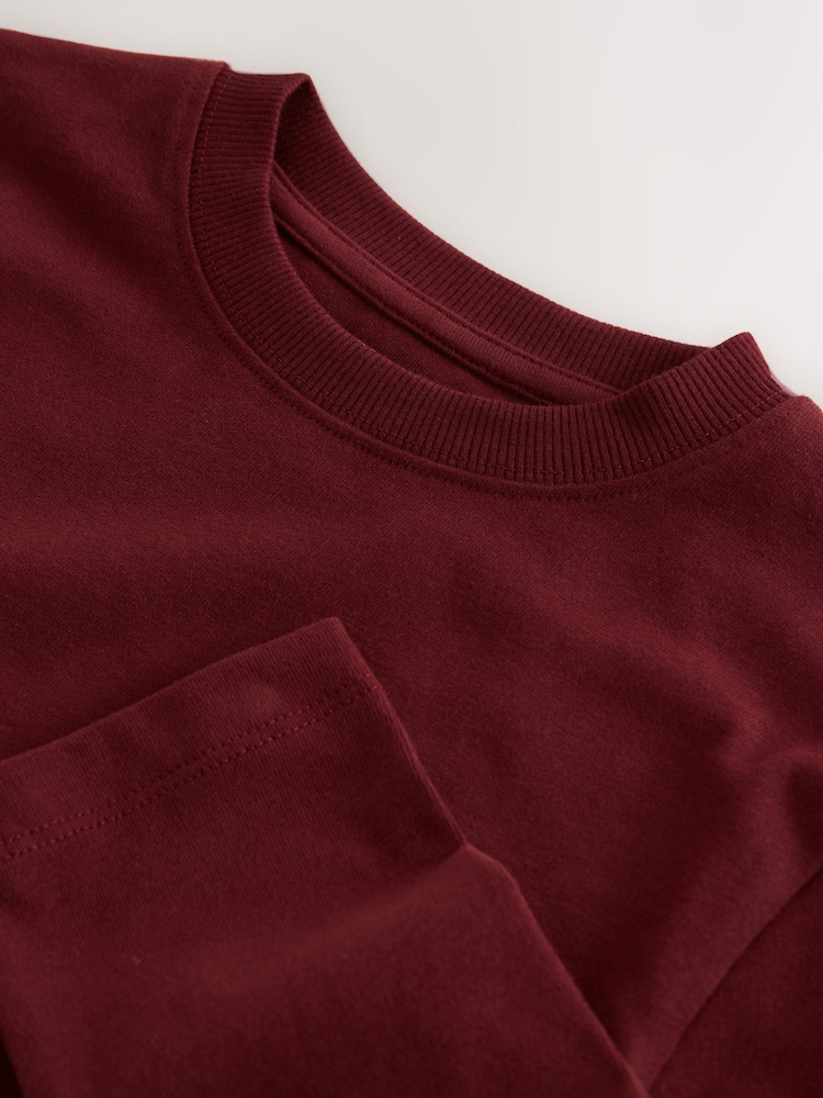 Berry Red Cosy Long Sleeve T-Shirt (3-16yrs) - Image 4 of 4
