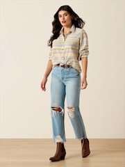 Ariat Yellow Billie Jean Long Sleeve Shirt - Image 3 of 4