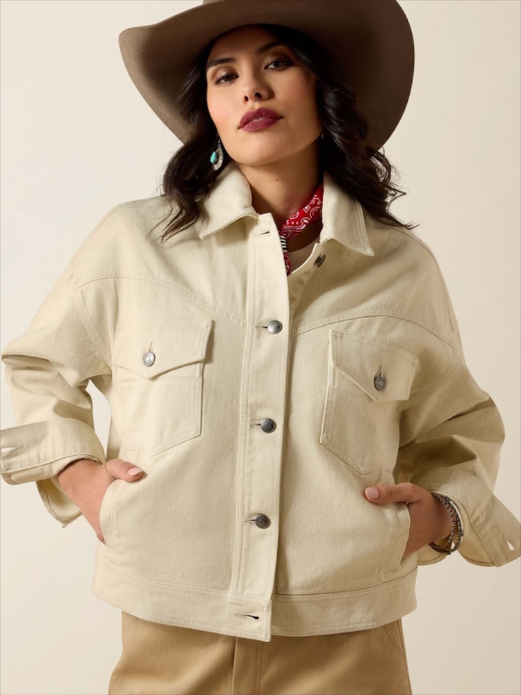 Ariat ז'קט טוויל מסיב כותנה, דגם Solar - תמונה 4 מתוך 4