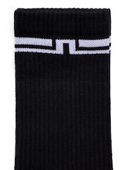 J.Lindeberg Black Johnson Tube Socks 3 Pack - Image 2 of 2
