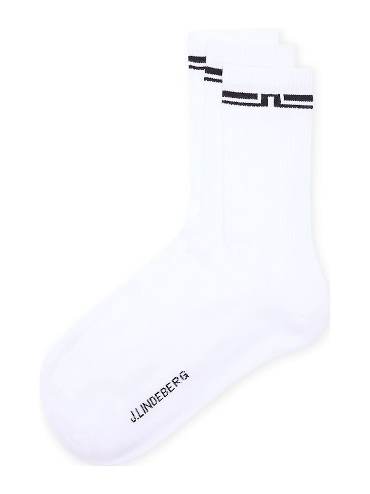 J.Lindeberg White Johnson Tube Socks 3 Pack - Image 1 of 2