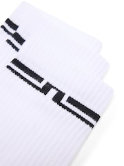 J.Lindeberg White Johnson Tube Socks 3 Pack - Image 2 of 2