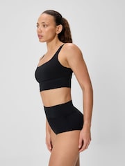 Speedo Black Solid Square Neck Bikini Top - Image 3 of 5