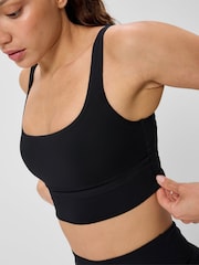 Speedo Black Solid Square Neck Bikini Top - Image 5 of 5