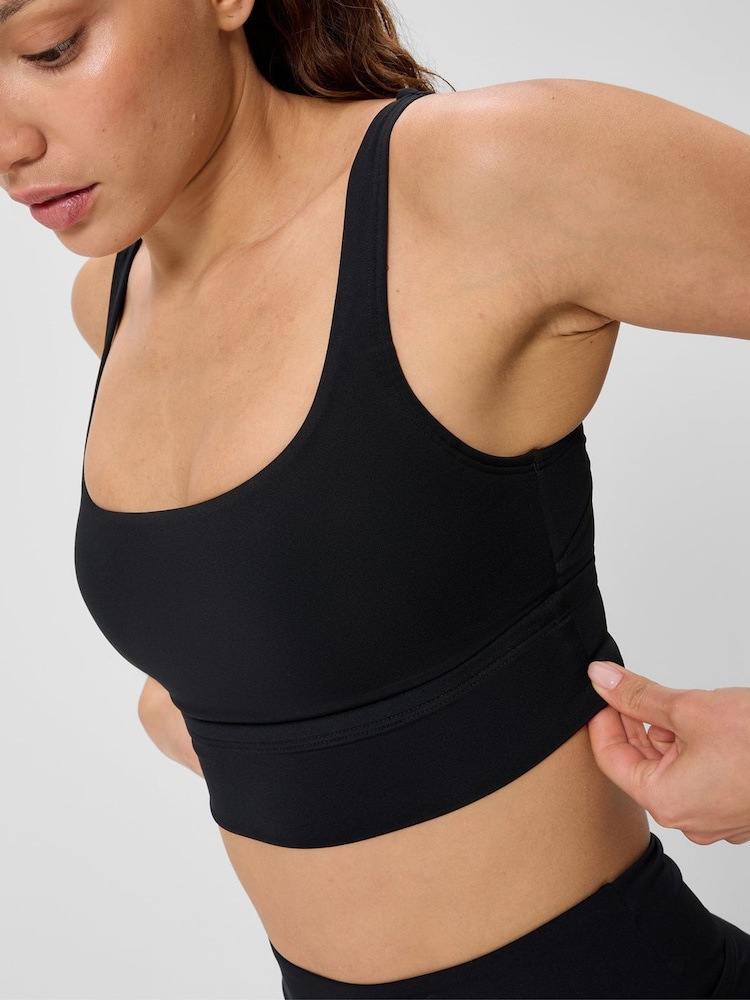 Speedo Black Solid Square Neck Bikini Top - Image 5 of 5 Speedo Black Solid Square Neck Bikini Top - Image 5 of 5