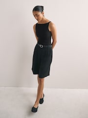 Black Hidden Support Boat Neck Vest Top - Image 2 of 4