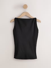Sort - Skjult Support Båd Neck Vest BH Top - Billede 5 af 7