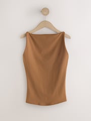 Chokoladebrun - Skjult Support Båd Neck Vest BH Top - Billede 5 af 7