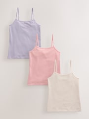 White/Pink Cami Vest 3 Pack (1.5-16yrs) - Image 1 of 7