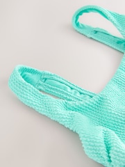 Mint Green Crinkle Scoop Neck Tummy Control Swimsuit - Image 10 of 10