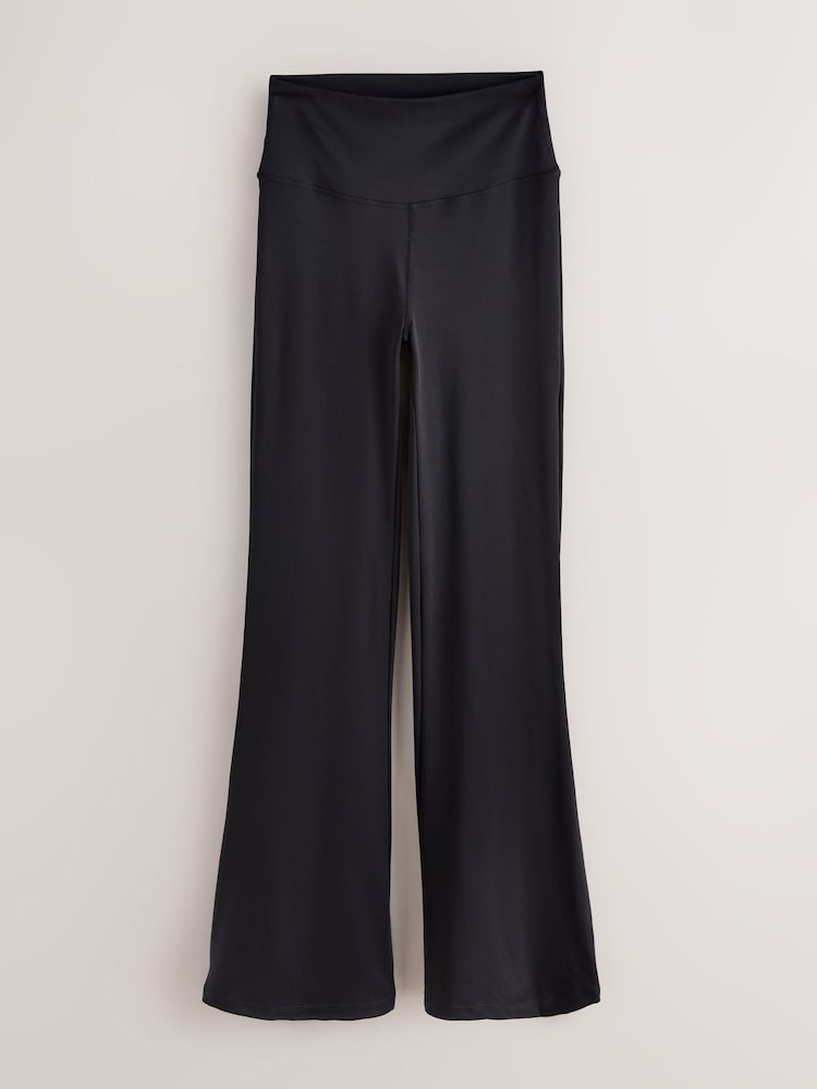 Black Supersoft Dry Tech Kick Flare Yoga Sports Leggings - Image 1 of 3