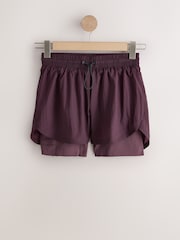 Plum Purple High Waisted Dry Tech 2-in-1 Sport Shorts - Image 6 of 9