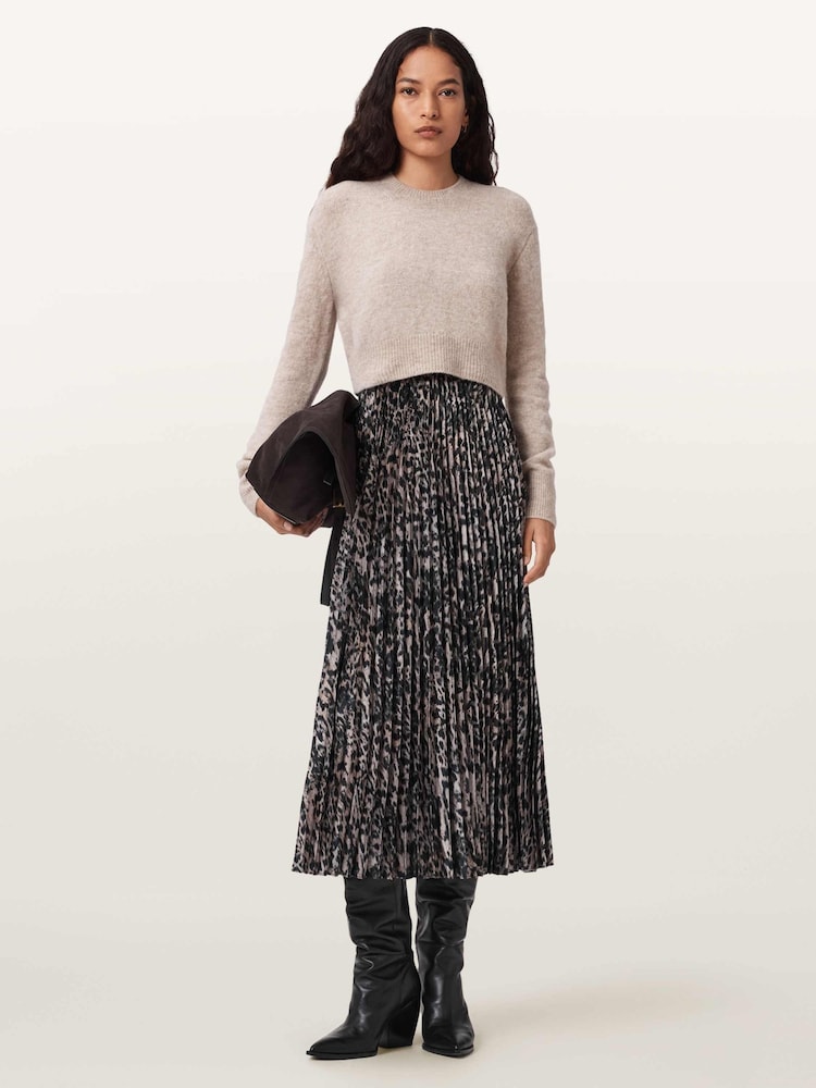 AllSaints Brown Evia Dress - Image 1 of 6 AllSaints Brown Evia Dress - Image 1 of 6