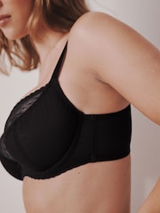 Black/Red DD+ Spot Mesh Non Pad Balcony Bras 2 Pack - Image 3 of 10