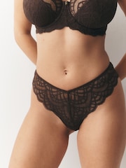 Chocolate Brown Brazilian Lace Knickers 2 Pack - Image 3 of 9