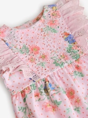 Pink Floral Cath Kidston Paddington Bear Baby Romper - Image 5 of 7