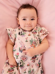 Cream Character Cath Kidston Wrap Over Baby Romper - Image 3 of 6