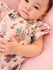 Cream Character Cath Kidston Wrap Over Baby Romper - Image 6 of 6