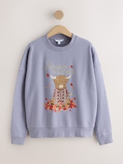 Blue Hamish Autumnal Graphic Sweatshirt - Image 5 of 7