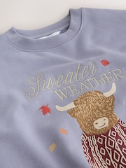 Blue Hamish Autumnal Graphic Sweatshirt - Image 7 of 7