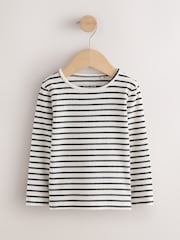 Black Mono Long Sleeve Ribbed Tops 5 Pack (3mths-7yrs) - Image 4 of 9