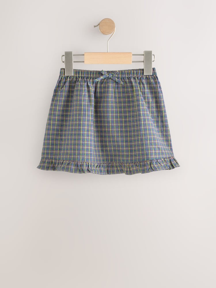 Multicoloured Navy Check - Falda con dobladillo con volantes (3 meses-7 años) - Imagen 1 de 4
