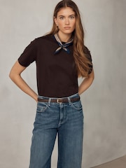 Chocolate Brown Crew Neck T-Shirt - Image 2 of 5
