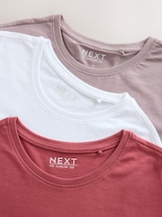 Roșu/mov/Alb - Slimline Tricou Guler rotund 3 Pack - Imaginea 9 din 10