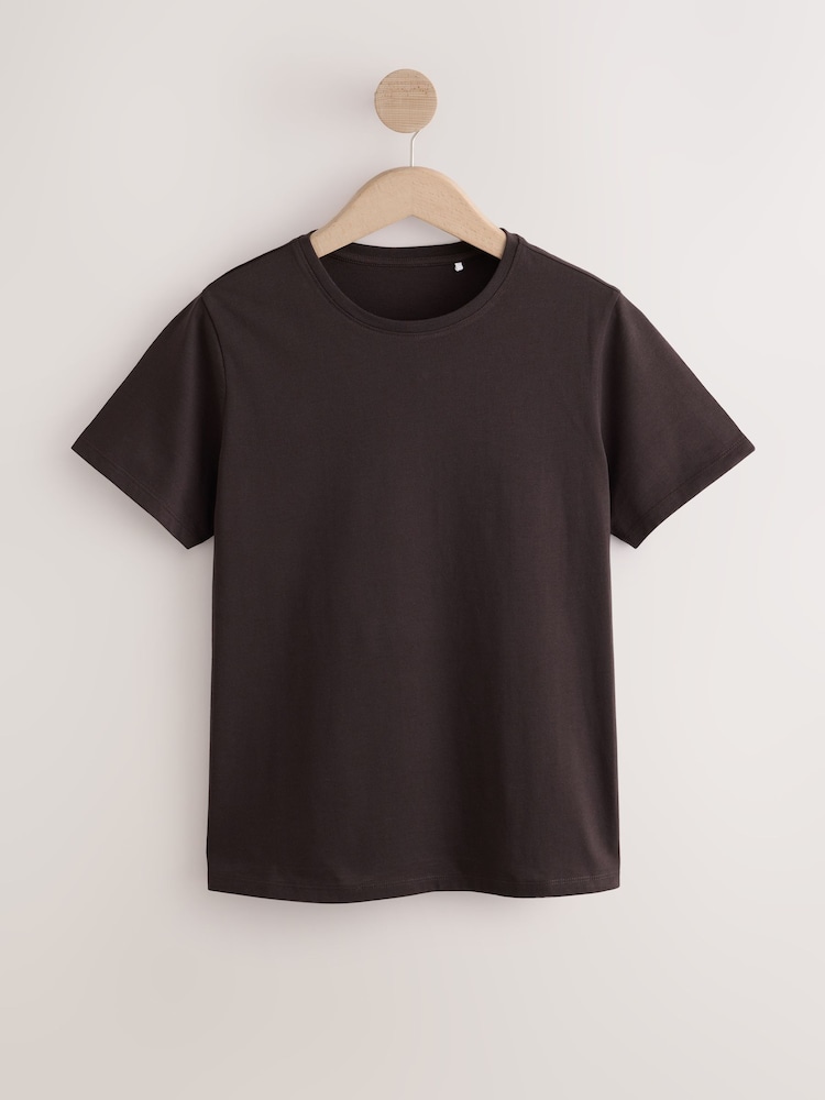 Chocolate Brown Slim Fit Crew Neck T-Shirt - Image 1 of 3