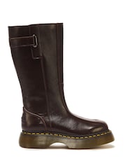 Dr. Martens Brown Buzz Hi Milled Gloss High Boots - Image 1 of 6
