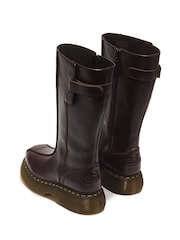 Dr. Martens Brown Buzz Hi Milled Gloss High Boots - Image 3 of 6