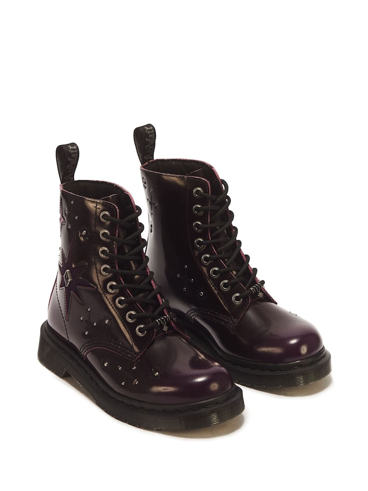 Dr. Martens Purple 1460 Pascal Whimsigoth Arcadia Boots - Image 1 of 6