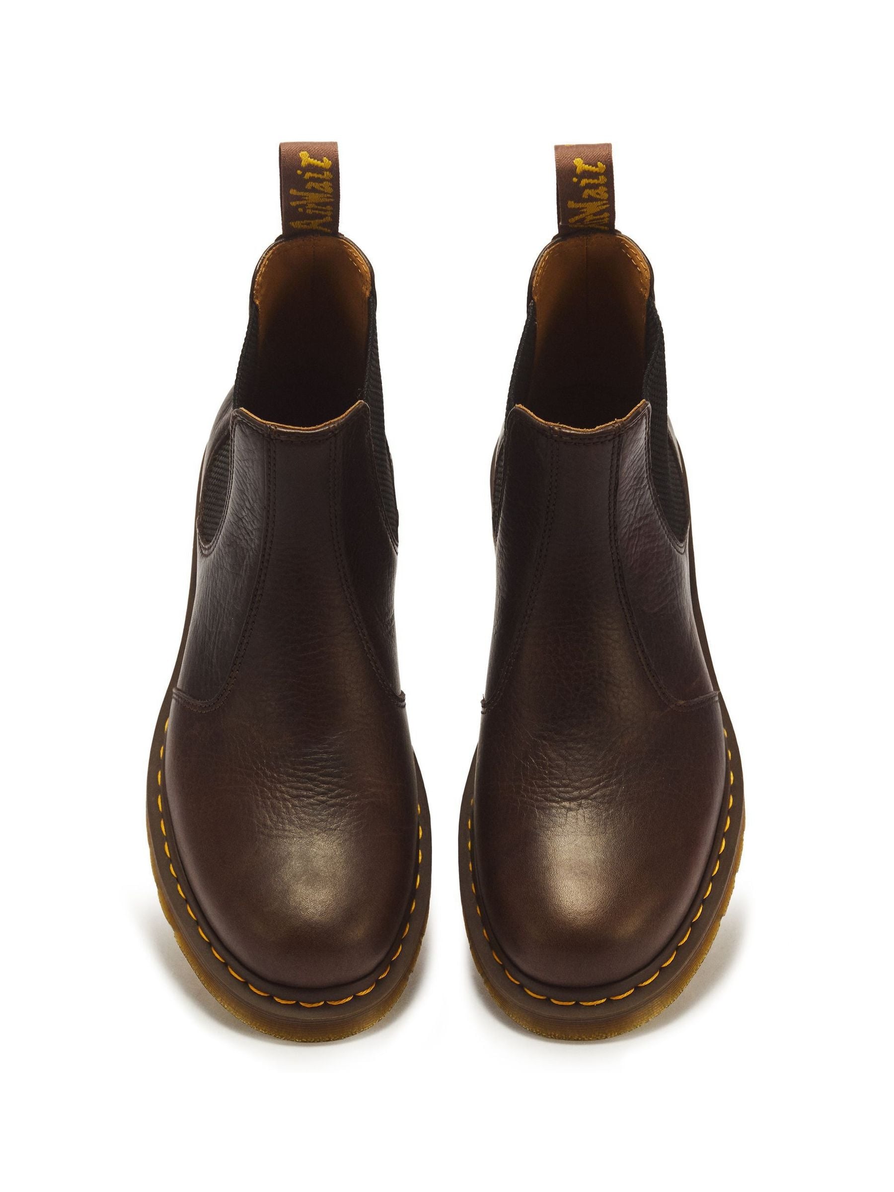 Buy Dr. Martens Dark Brown 2976 Crazy Horse Chelsea Leather Boots