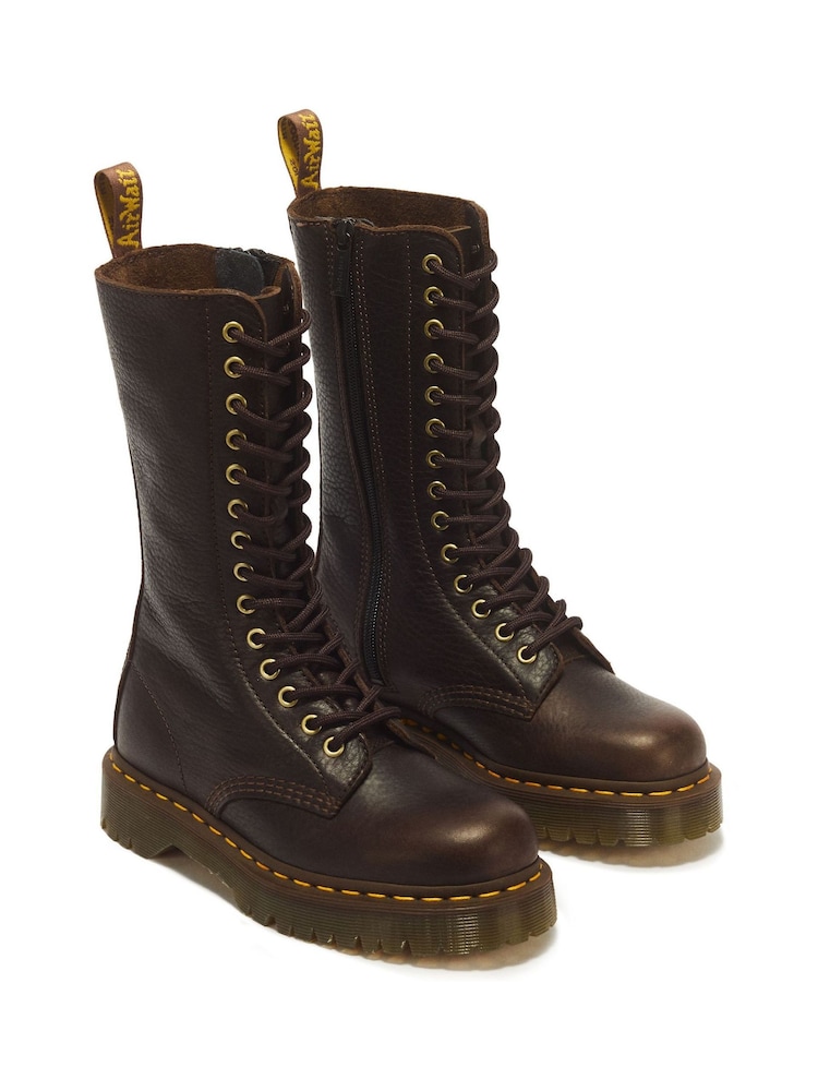 Dr. Martens Brown 1B99 Bex 14-Eye Soft Ambassador Leather Boots - Image 2 of 6