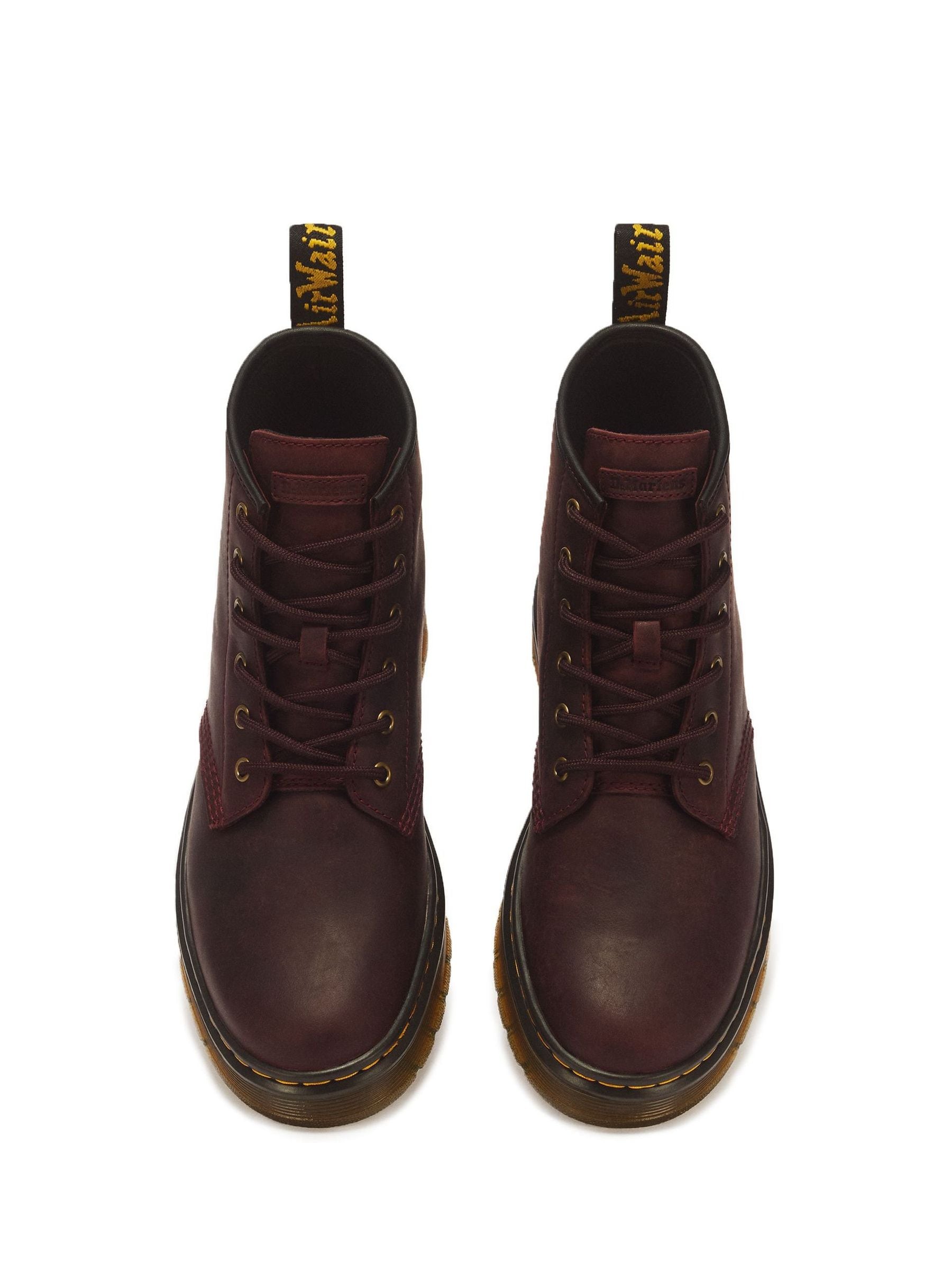 Buy Dr. Martens Burgundy Brookline Crazy Horse Leather Chukka