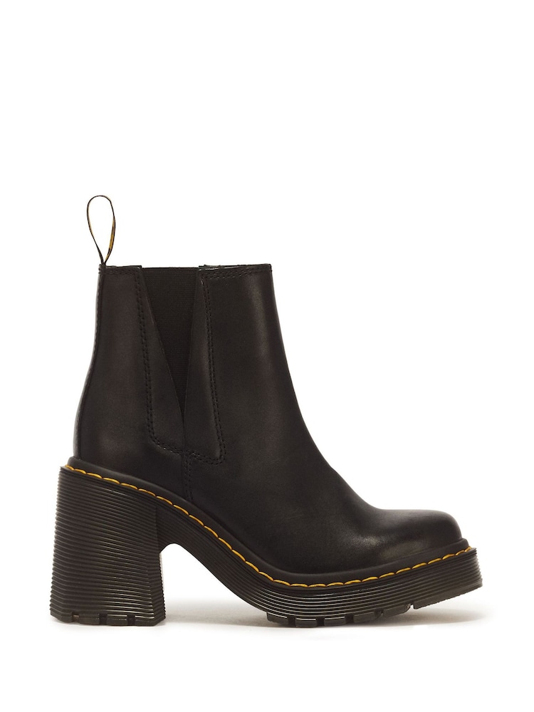 Dr. Martens Black Spence Leather Heel Chelsea Boots - Image 1 of 6 Dr. Martens Black Spence Leather Heel Chelsea Boots - Image 1 of 6