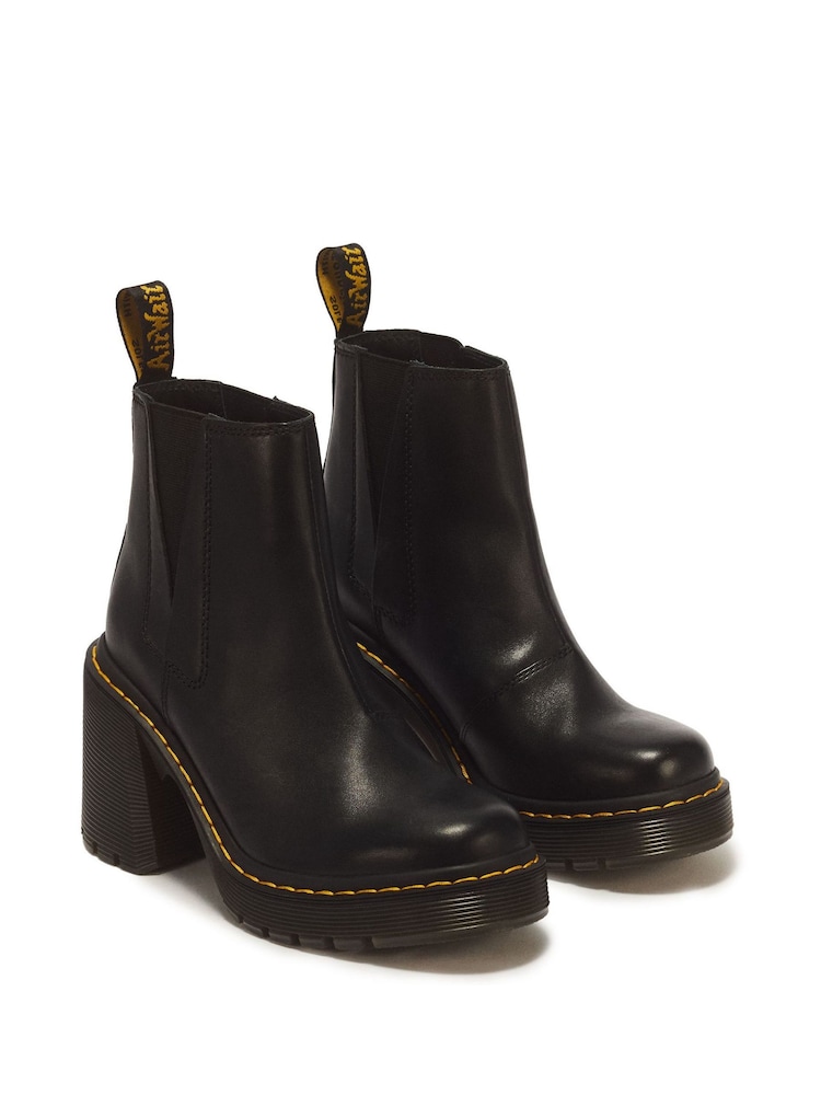 Dr. Martens Black Spence Leather Heel Chelsea Boots - Image 2 of 6 Dr. Martens Black Spence Leather Heel Chelsea Boots - Image 2 of 6