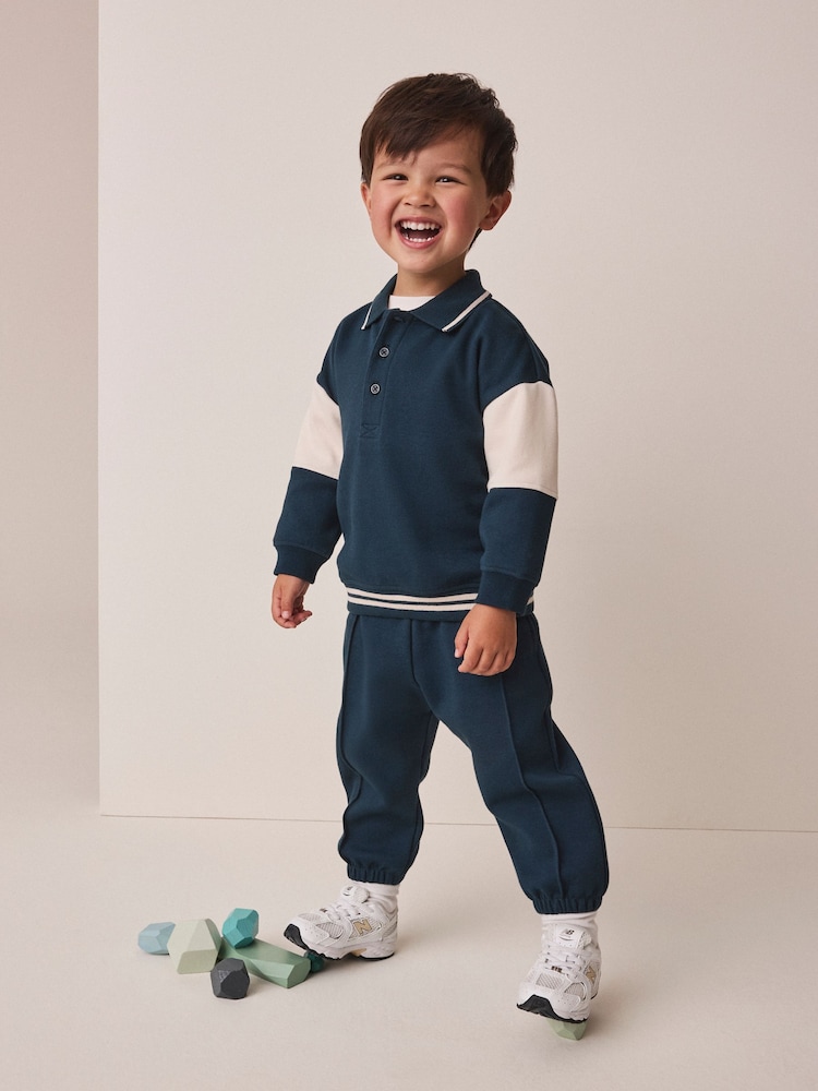 Neutral Polo Joggers Set (3mths-7yrs) - Image 1 of 4 Neutral Polo Joggers Set (3mths-7yrs) - Image 1 of 4