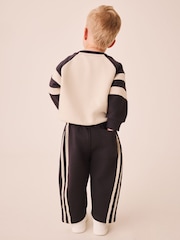Grey/Ecru Printed Crew Neck Sweat Top and Joggers Set (3mths-7yrs) - Image 3 of 4
