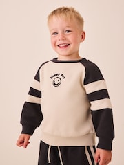 Grey/Ecru Printed Crew Neck Sweat Top and Joggers Set (3mths-7yrs) - Image 4 of 4
