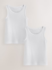 White Thermal Vests 2 Pack (2-16yrs) - Image 1 of 6