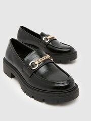 Schuh Black Loyalty Heart Loafers - Image 3 of 4