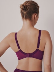 Grey/Purple/Pink Total Support Full Cup Non-Wired Lace Ultimate Comfort Bras 3 Pack - Image 9 of 10