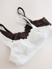 Brown/Cream Total Support Modal & Lace B-H Bras 2 Pack - Image 9 of 10