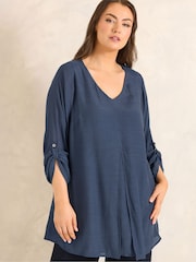 Evans Blue Long Sleeve Double Layer Tunic - Image 1 of 4