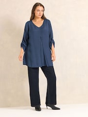 Evans Blue Long Sleeve Double Layer Tunic - Image 2 of 4
