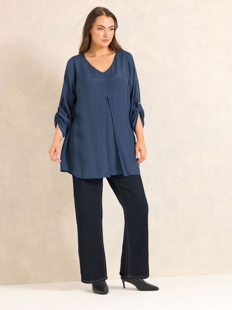 Evans Blue Long Sleeve Double Layer Tunic - Image 2 of 4