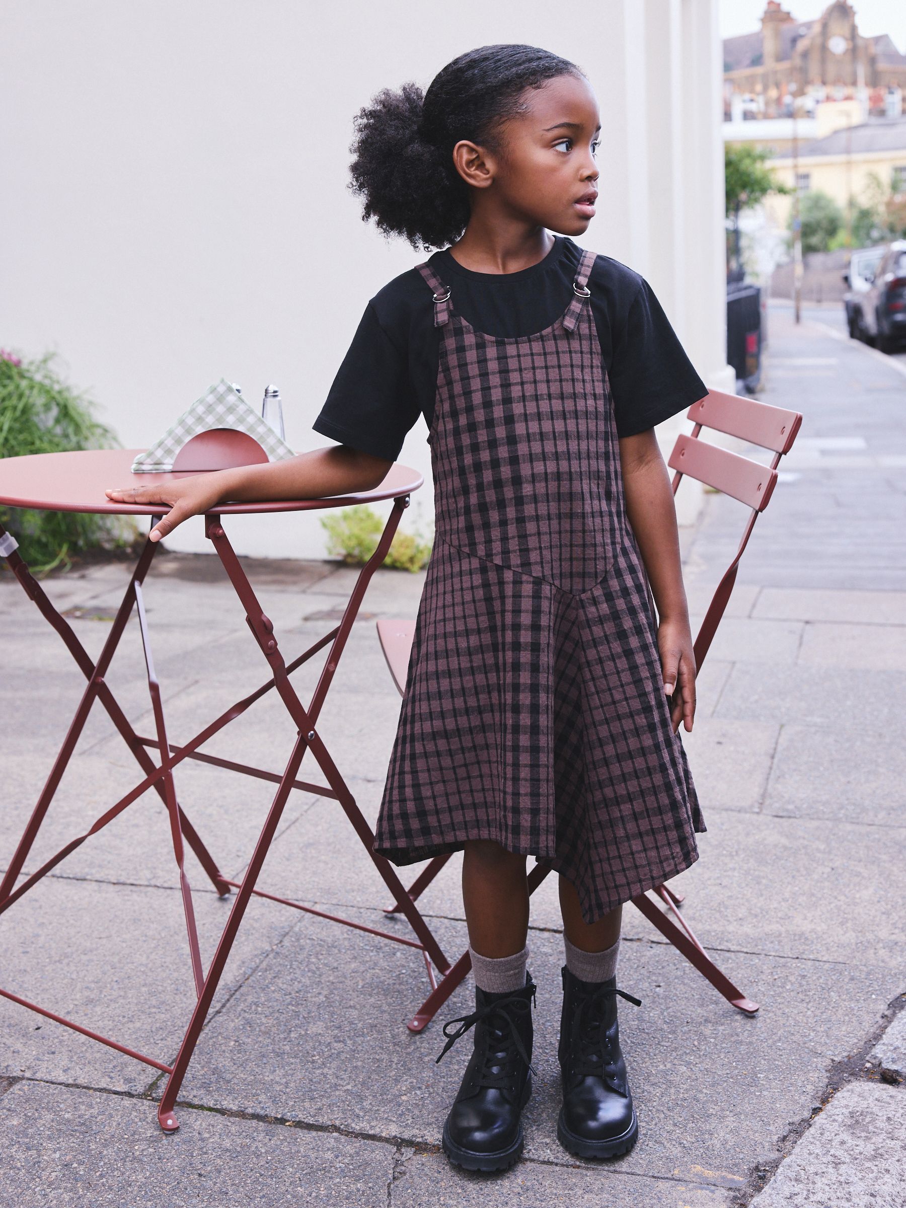 Buy Brown Neutral Check Pinafore (3-16yrs) from Next USA