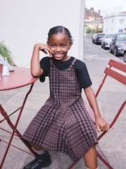 Brown Neutral Check Pinafore (3-16yrs) - Image 3 of 9